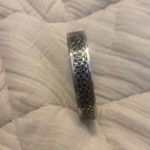 Coach Silver Logo Bangle Bracelet